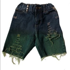 Instagram Distressed Studded Shorts
